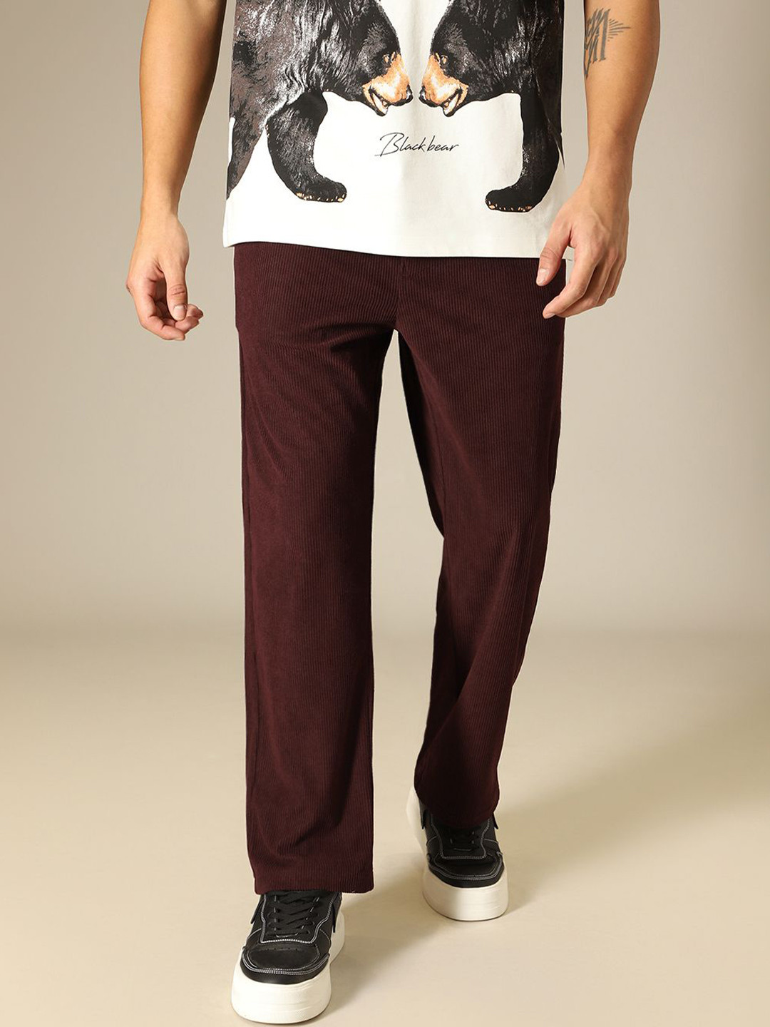 Banana Club Men Classic Corduroy Pleated Trousers