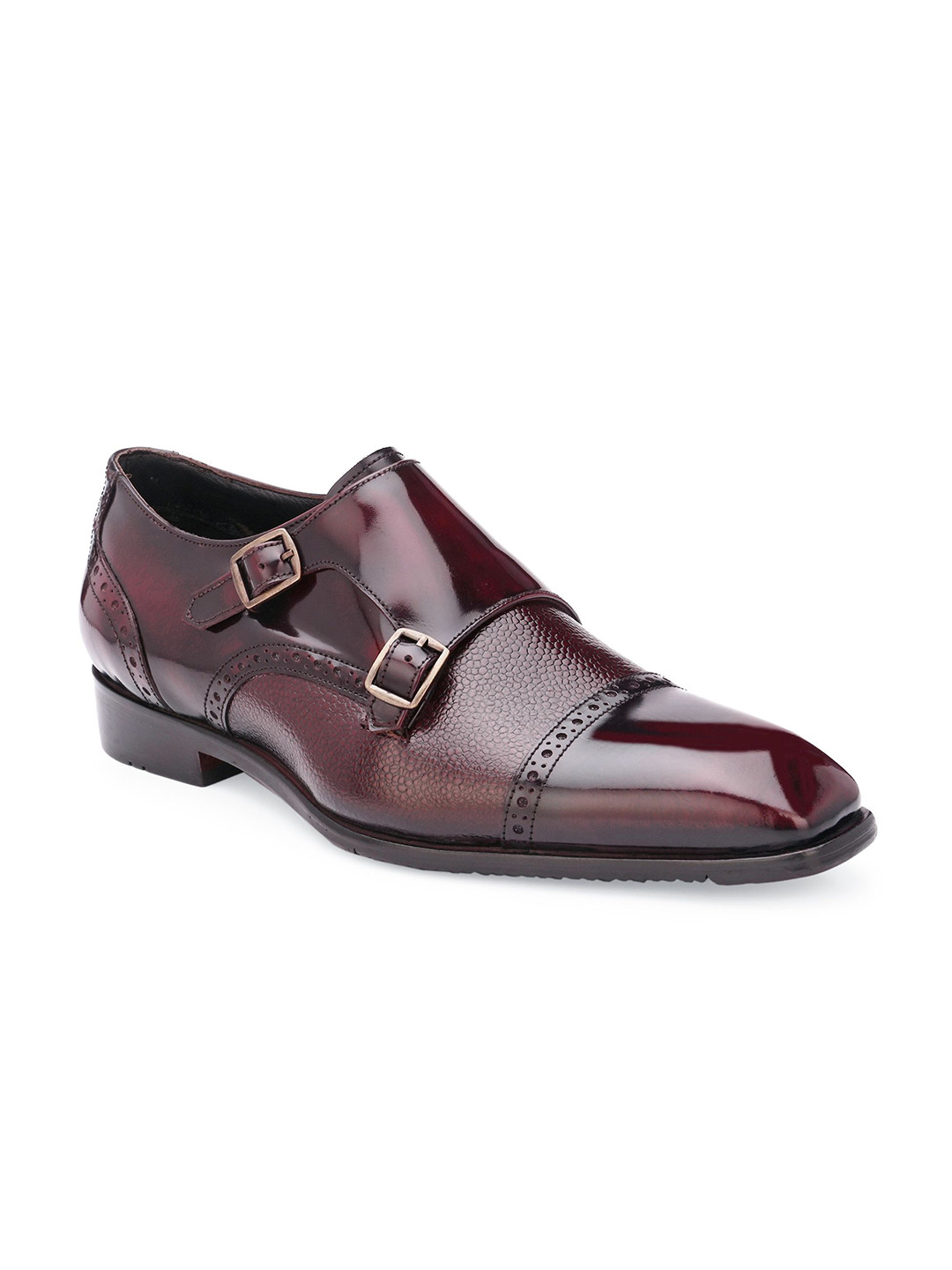 Harrykson London Men Double Monk Strap Italian Leather Formal Shoe
