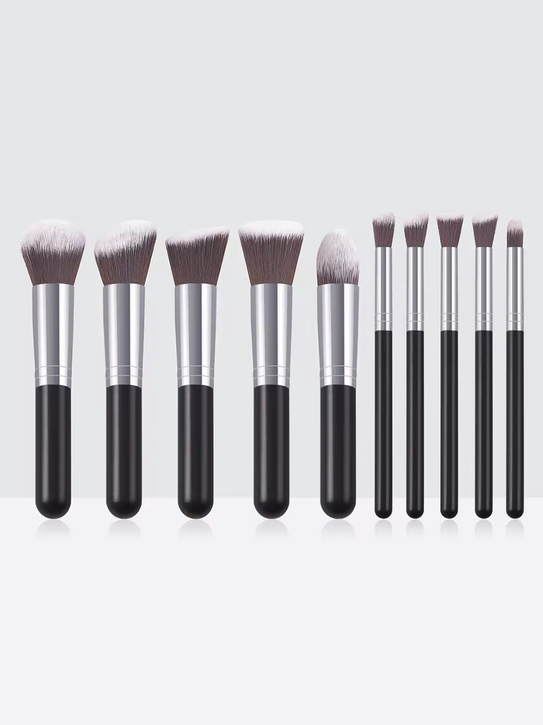 zemglam Set Of 12 Makeup Brushes With Nail Cleaning Brush