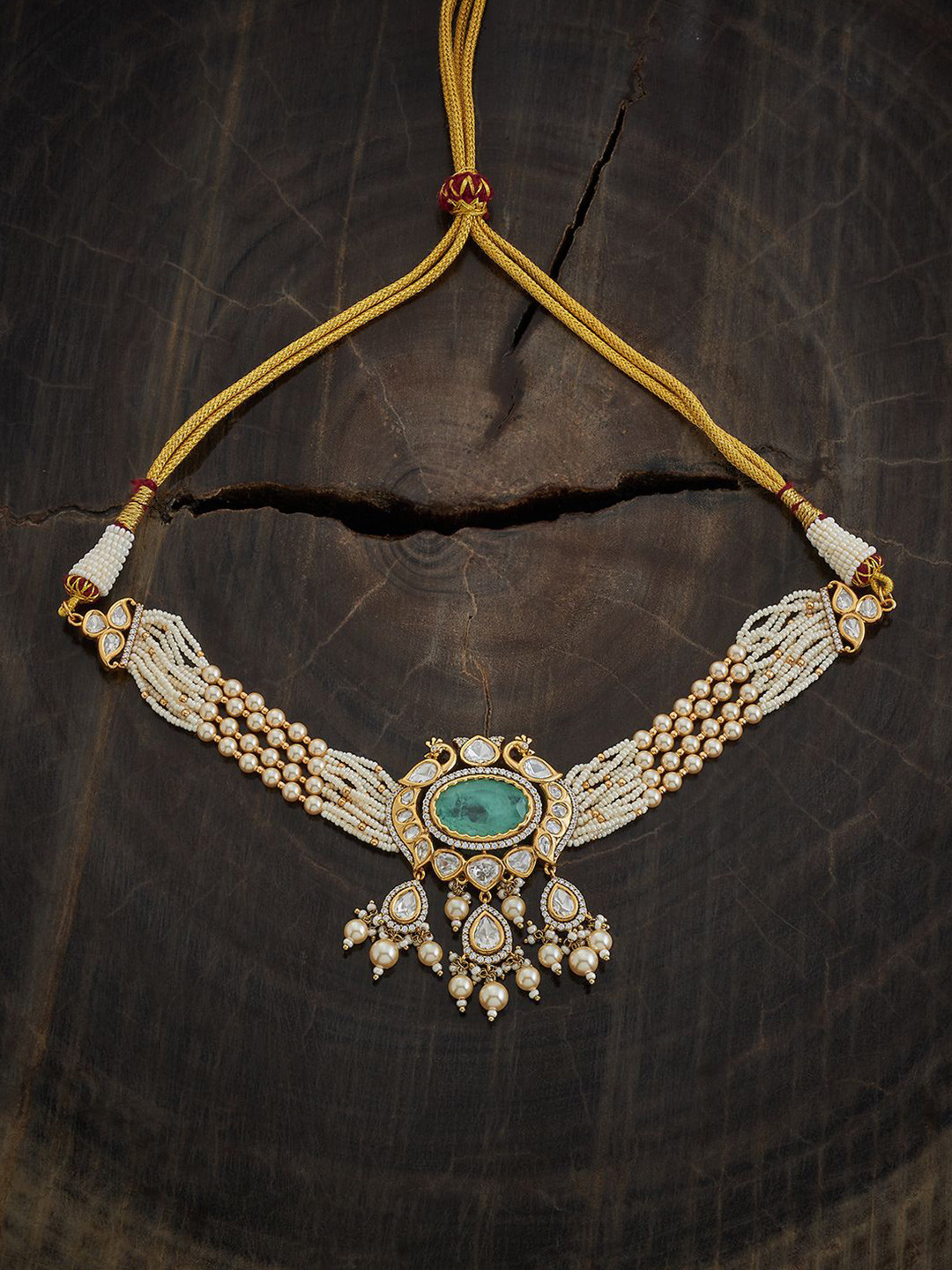 Kushal's Fashion Jewellery Layered Kundan Necklace
