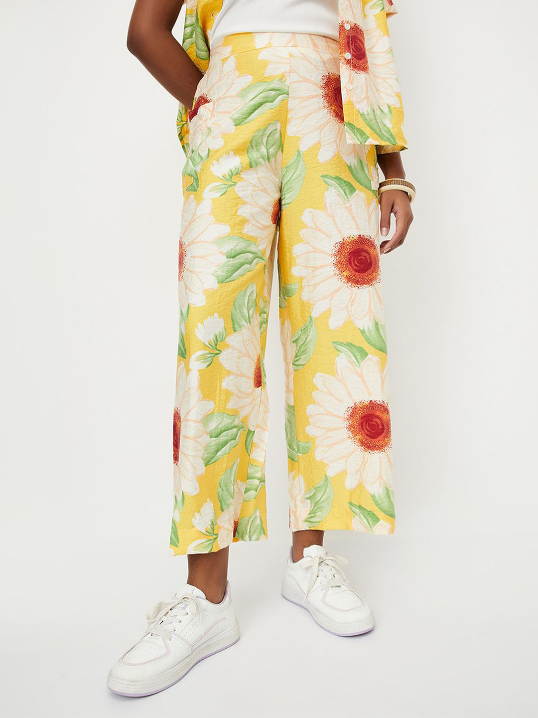 max Women Floral Printed Straight Western Palazzos