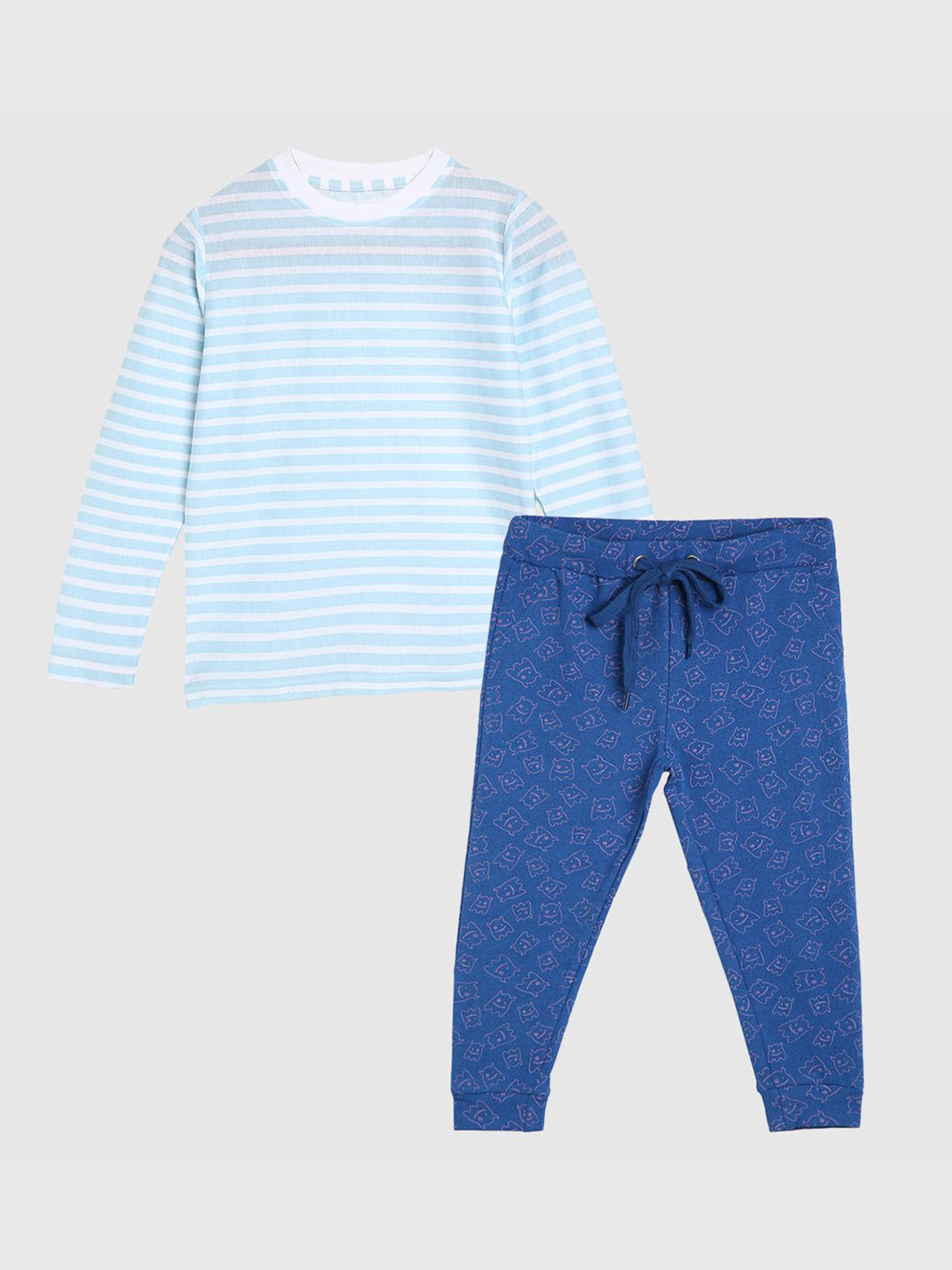 ETCHED DESIGN Boys Printed Pure Cotton T-shirt With Joggers