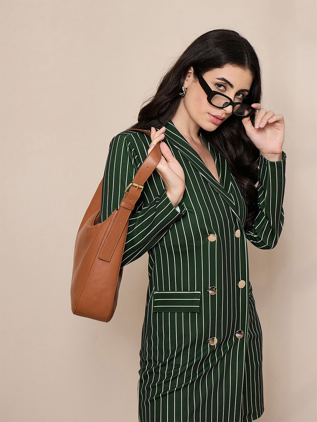 SASSAFRAS worklyf Striped Formal Mini Dress
