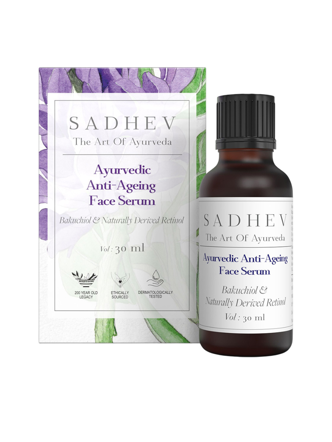 SADHEV Ayurvedic Anti Ageing Face Serum With Bakuchiol & Naturally Derived Retinol-30ml