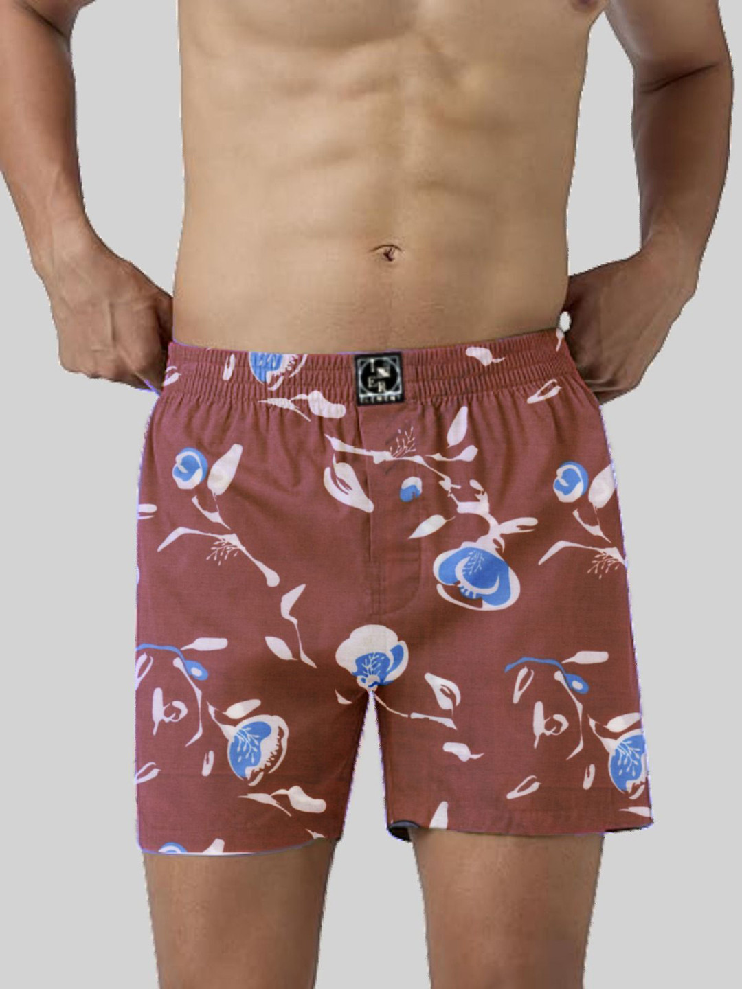 inner element Printed Pure Cotton BoxersBoxer_Print_Brown_Pk1_M