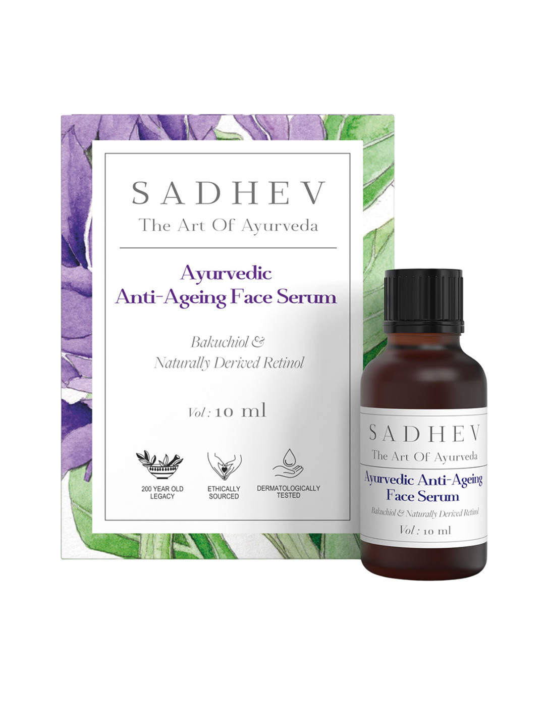 SADHEV Ayurvedic Anti-Ageing Face Serum With Bakuchiol & Naturally Derived Retinol-10ml