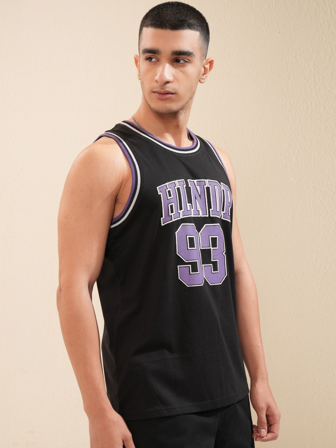 HIGHLANDER Men Varsity Printed Round Neck Cotton Relaxed Fit T-Shirt