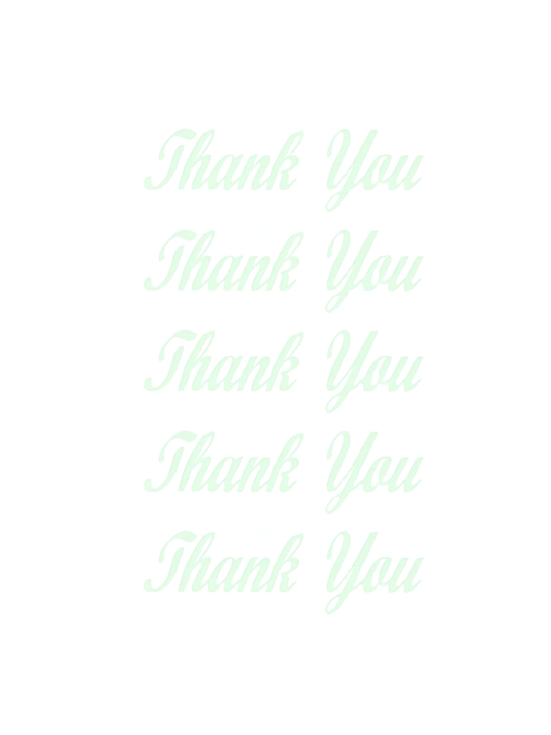 Comet Busters Fluorescent Green 5 Pieces Thank You Self-Adhesive Stickers