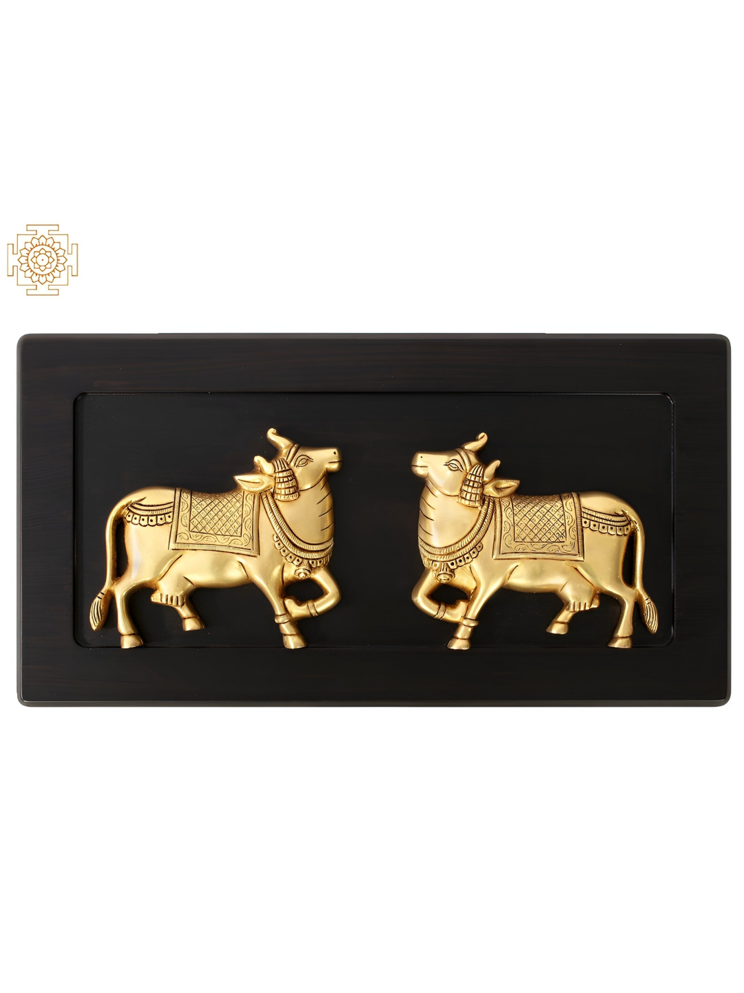 Exotic India Gold Toned Kamadhenu Religious Idol Showpiece