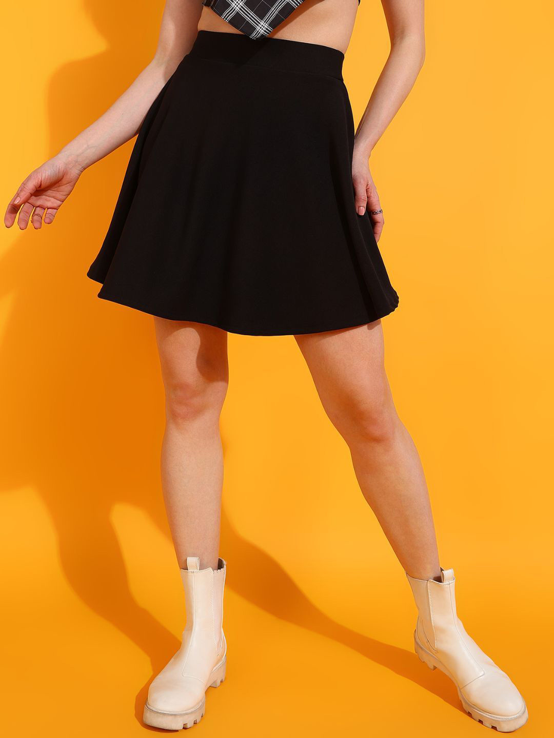 BAESD  Women Flared Above Knee Mini Skirts
