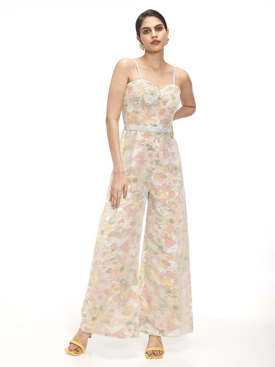Sayaanika Floral Printed Overalls Basic Jumpsuit
