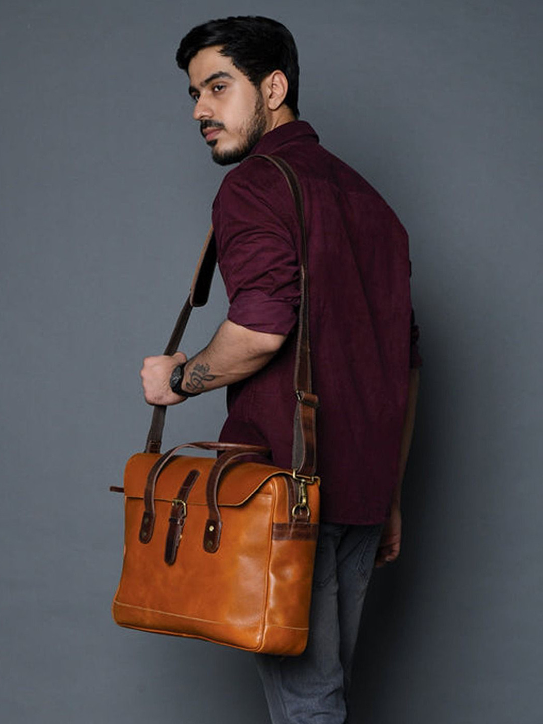 MaheTri Unisex Executive Travel Briefcase Satchel Laptop Bag