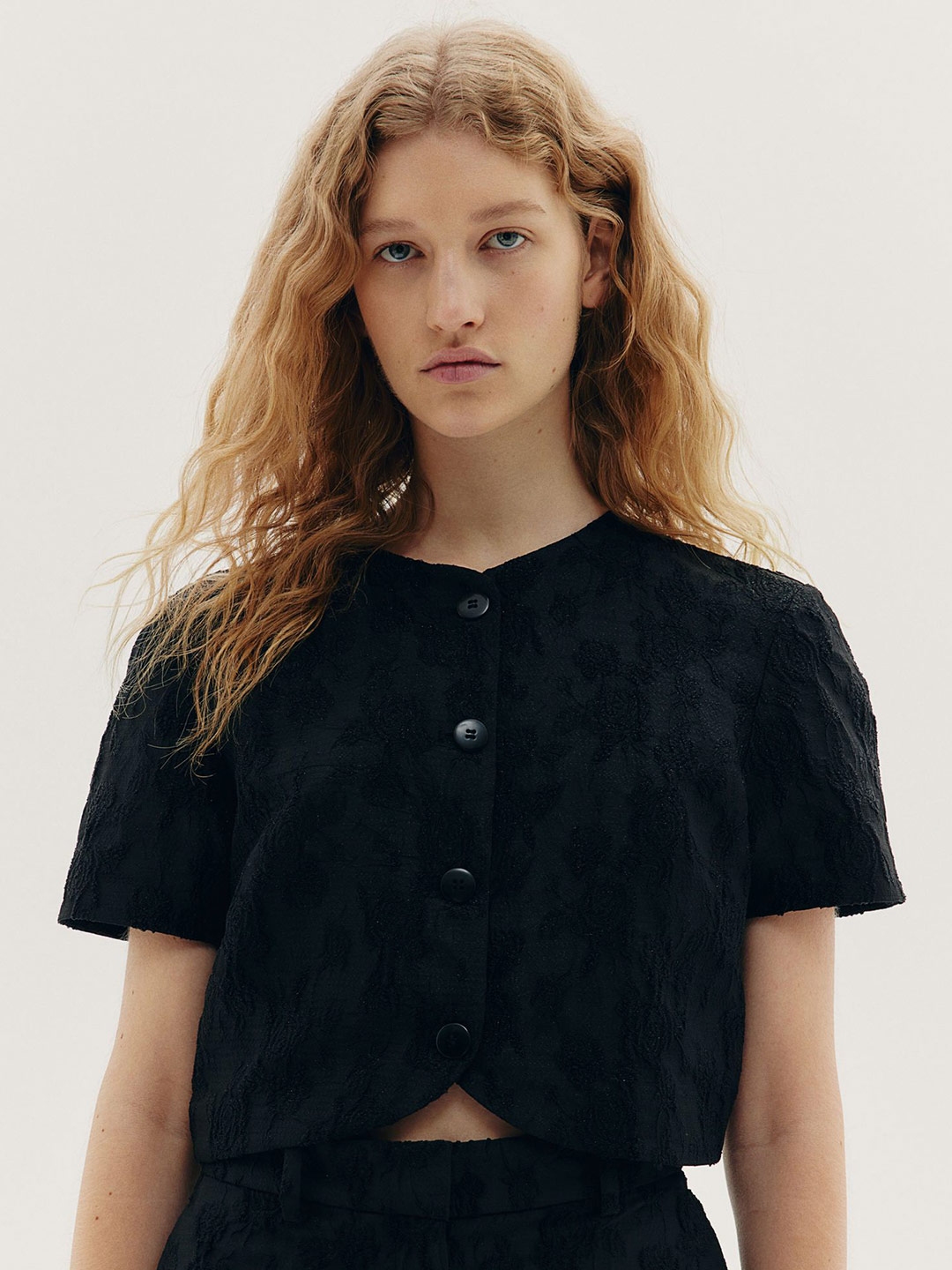 H&M Self Design Cropped Top - Tops for Women 30460364 | Myntra