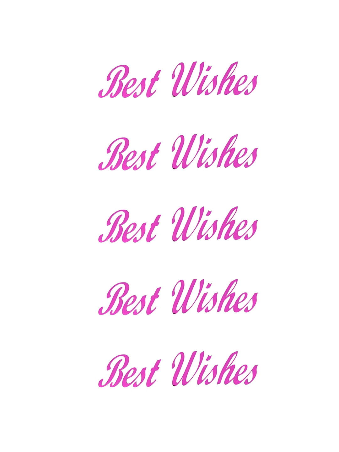 Comet Busters Pink 5 Pieces Best Wishes Self-Adhesive Craft Accessories