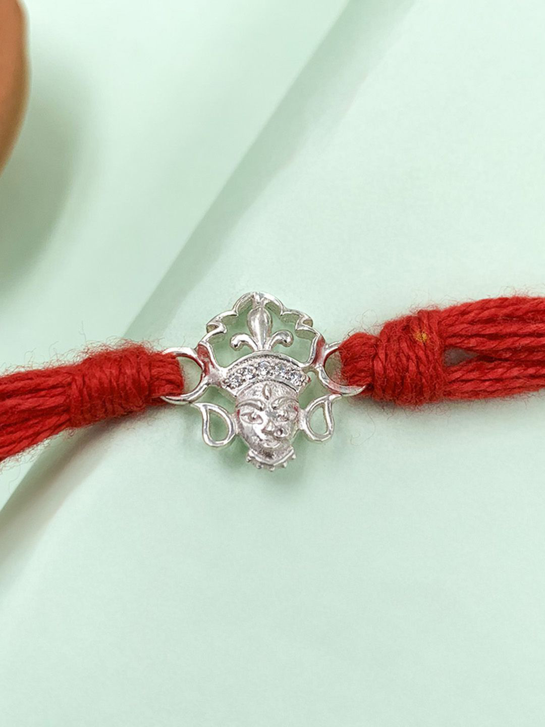 Unniyarcha Pure 92.5 Silver Durga Maa Thread Rakhi