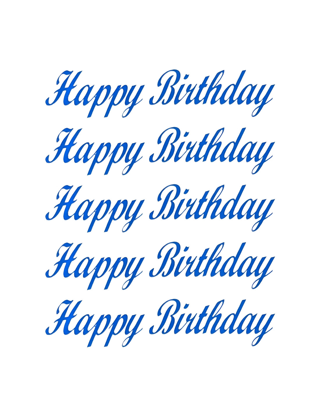 Comet Busters Blue 5 Pieces Happy Birthday Self-Adhesive Stickers