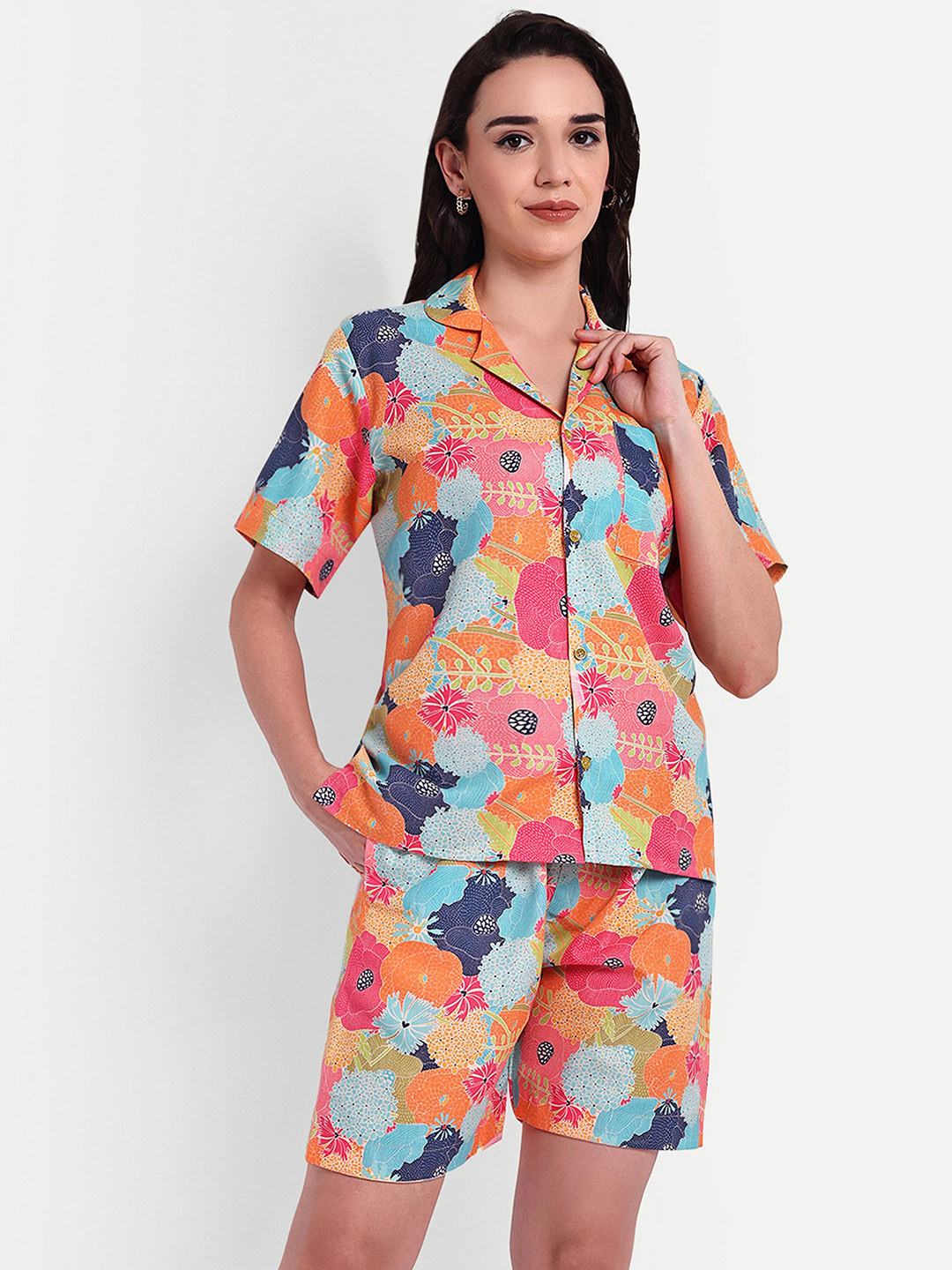 TILISM Printed Top With Shorts Co-Ords