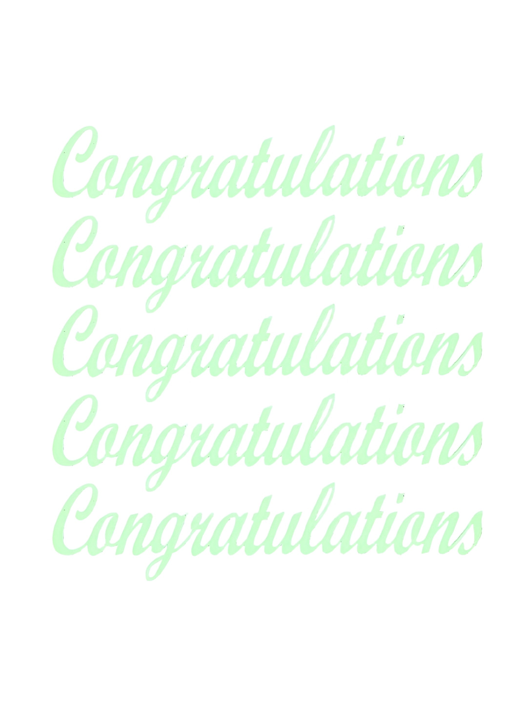 Comet Busters Fluorescent Green 5 Pieces Self Adhesive Stickers