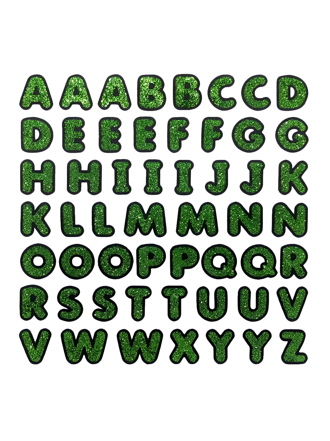Comet Busters Green Uppercase Alphabet Self-Adhesive Stickers