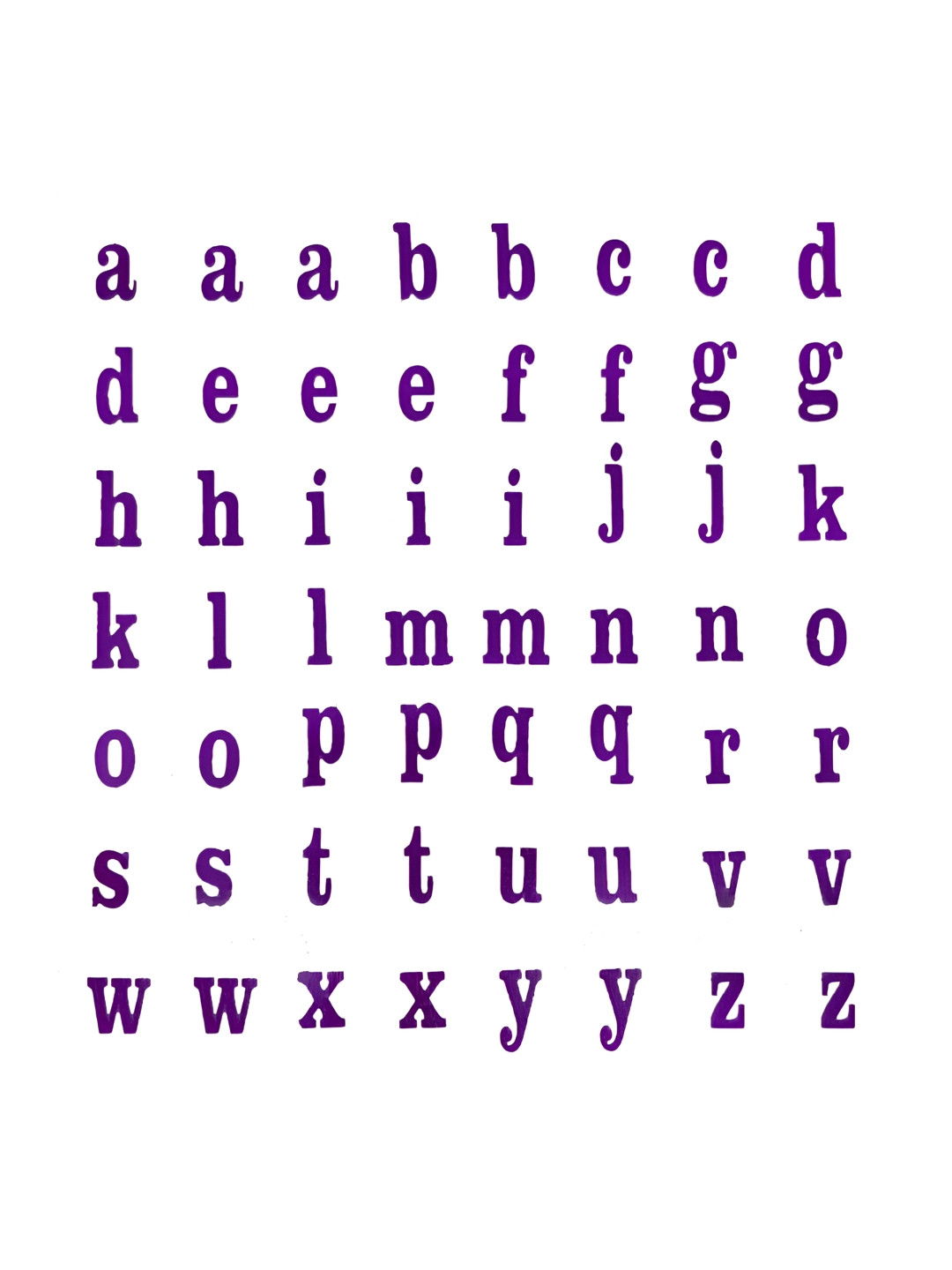 Comet Busters Purple Printed Self-Adhesive Alphabet Wall Sticker