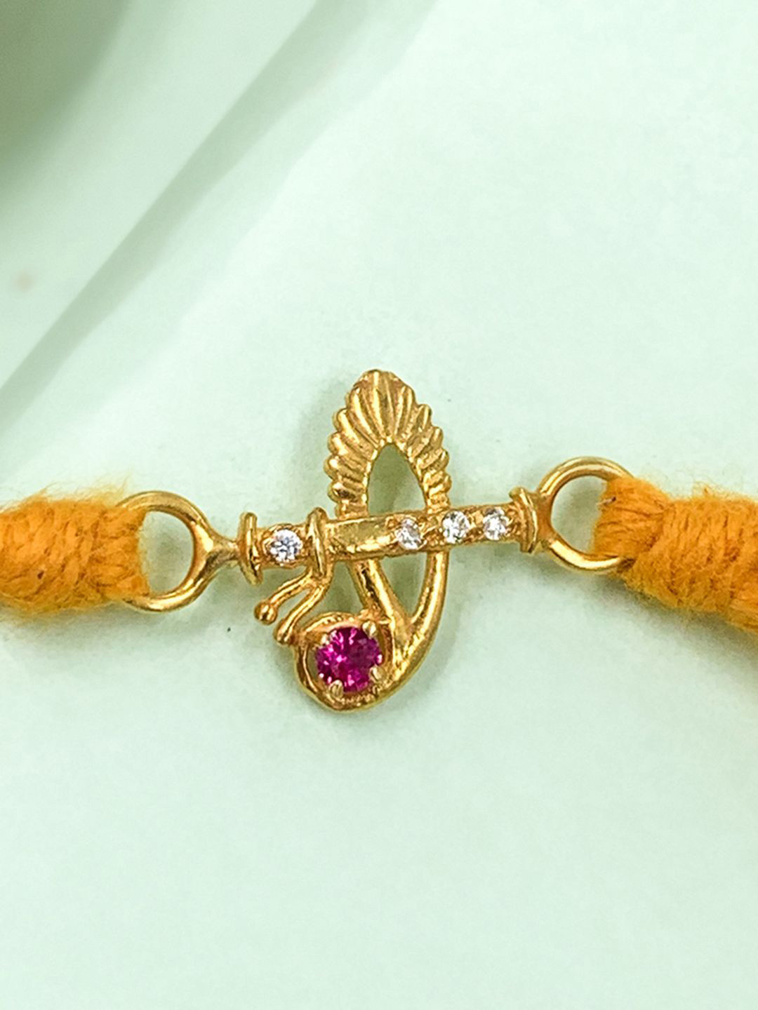 Unniyarcha Pure 92.5 Silver Flute Thread Rakhi