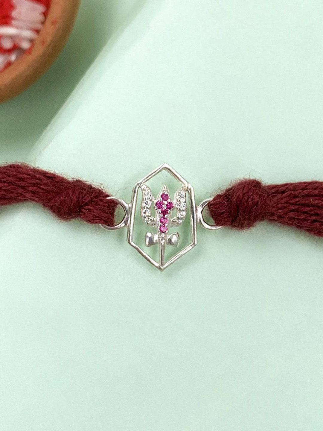 Unniyarcha Pure 92.5 Silver TrisuleThread Rakhi