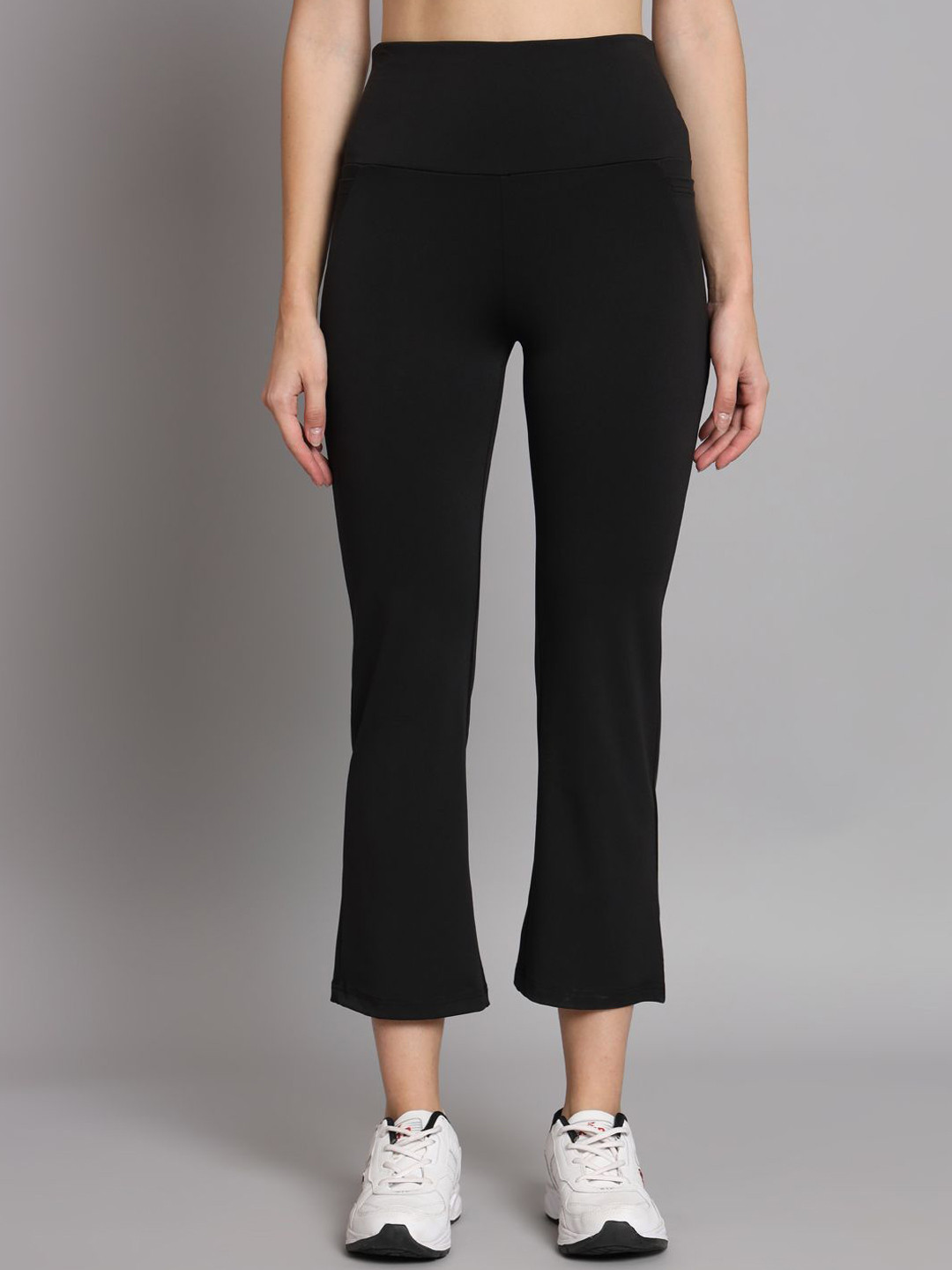 COLOR CAPITAL High-Rise Ankle-Length Flared Tights