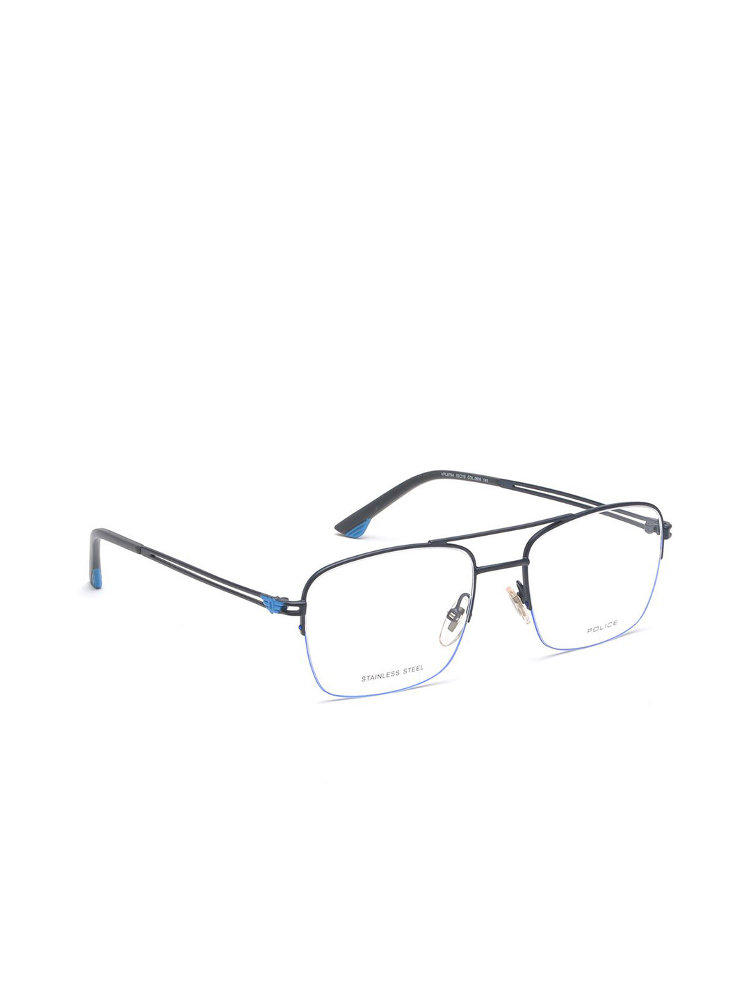 Police Men Half Rim Square Frames