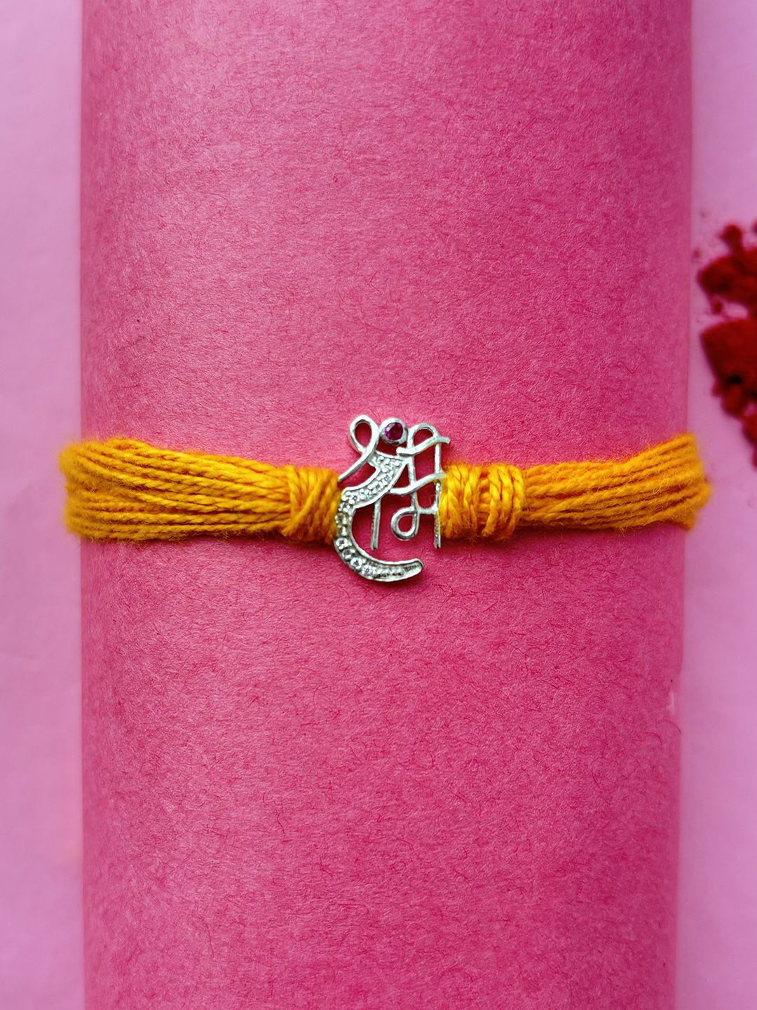 Unniyarcha 92.5 Sterling Silver Shri Ram Thread Rakhi