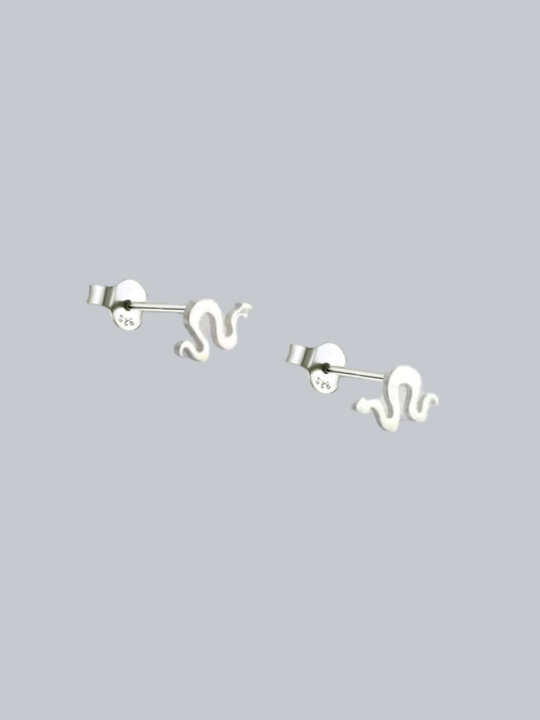 DressBerry Goldnera 925 Sterling Silver Snake Design Studs Earrings