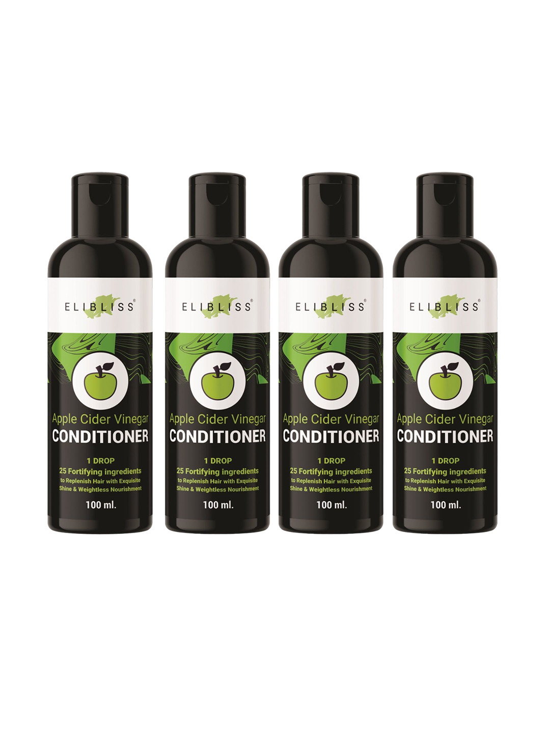 ELIBLISS Set Of 4 Apple Cider Conditioner With Jojoba -100ml Each