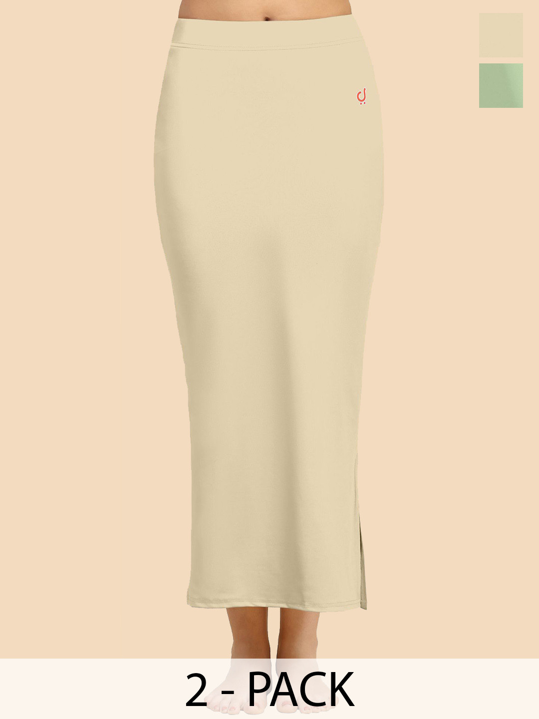 Trendmalls Pack of 2 Straight Mermaid-Fit Saree Shapewear