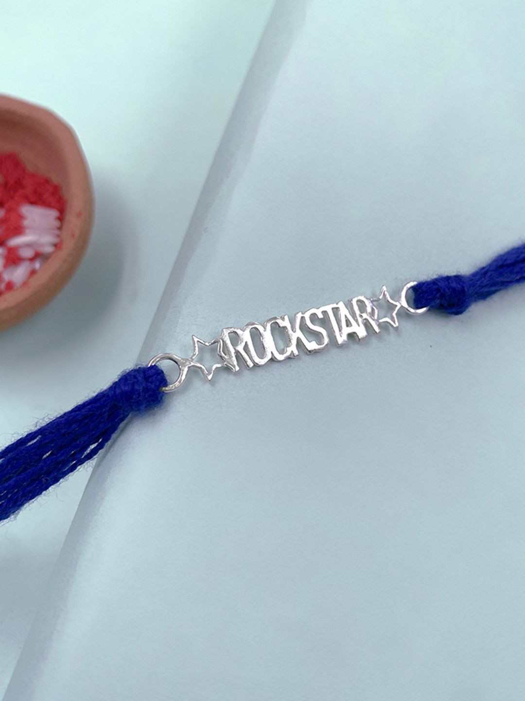 Unniyarcha 92.5 Sterling Silver Rockstar Thread Rakhi