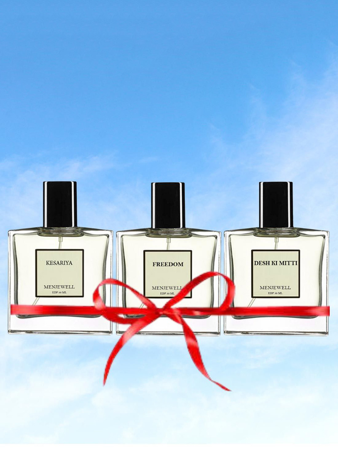Menjewell Set Of 3 Freedom Kesariya Desh Ki Mitti Long Lasting EDP-50ml Each