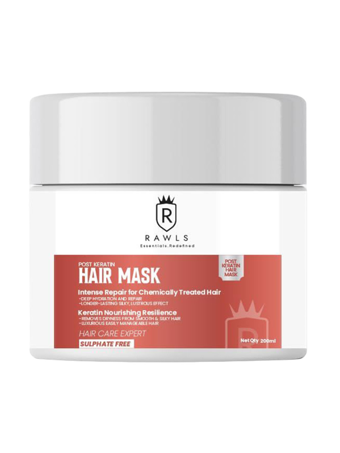 RAWLS Post Keratin Hair Mask Intense Repair for Damaged & Frizzy Hairs - 200ml