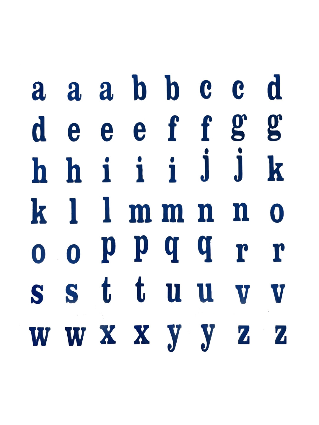 Comet Busters Blue Self-Adhesive Glitter Lowercase Alphabet Stickers