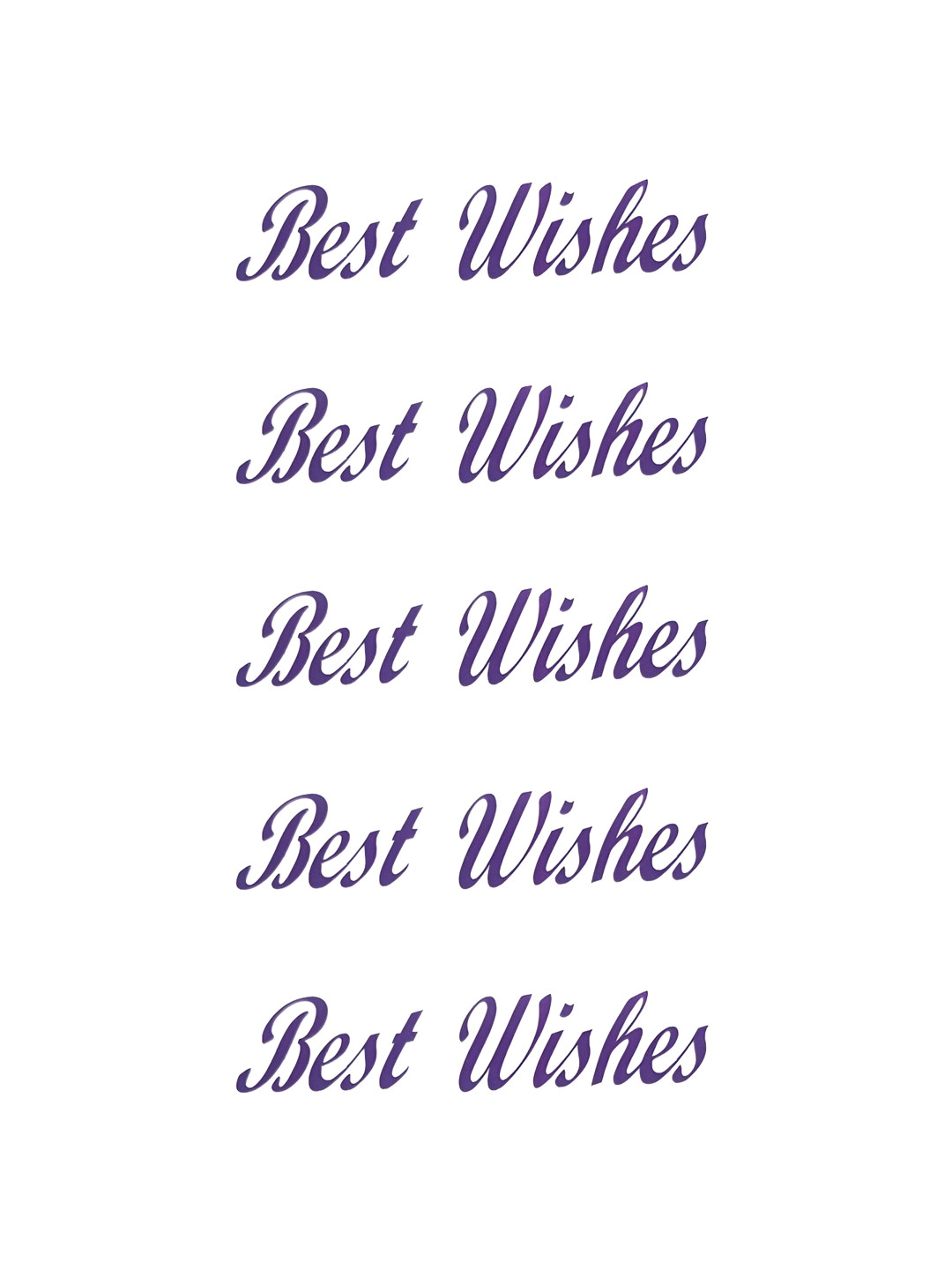 Comet Busters Purple 5 Pieces Best Wishes Self-Adhesive Stickers
