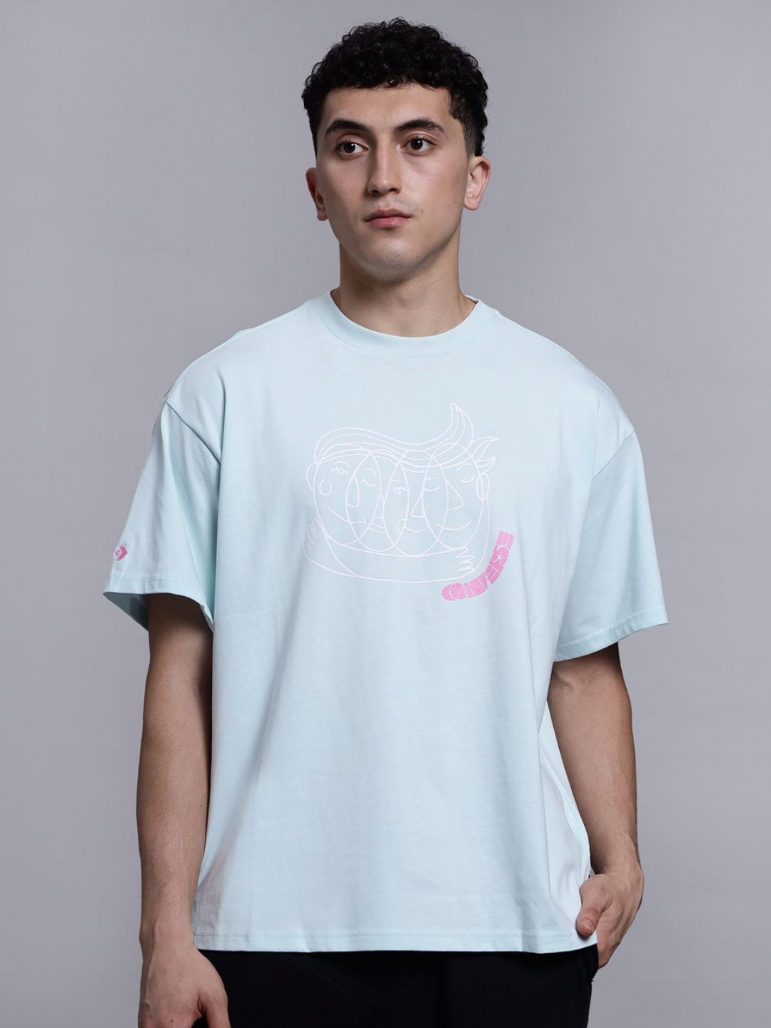 Converse Unisex Loose Fit Pride Together T-shirt Aqua Mist