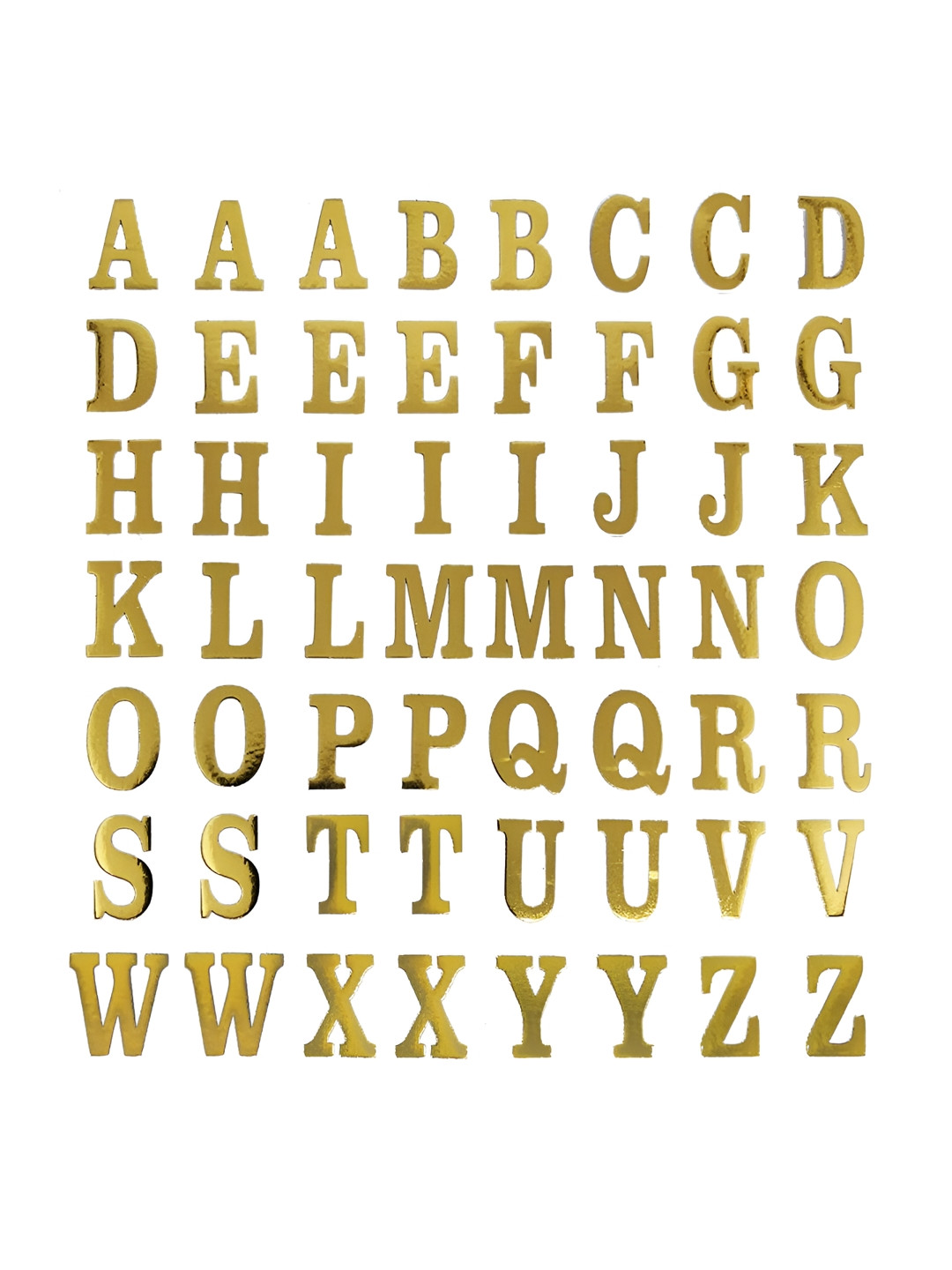 Comet Busters Gold Toned Printed Self-Adhesive Alphabet Wall Sticker