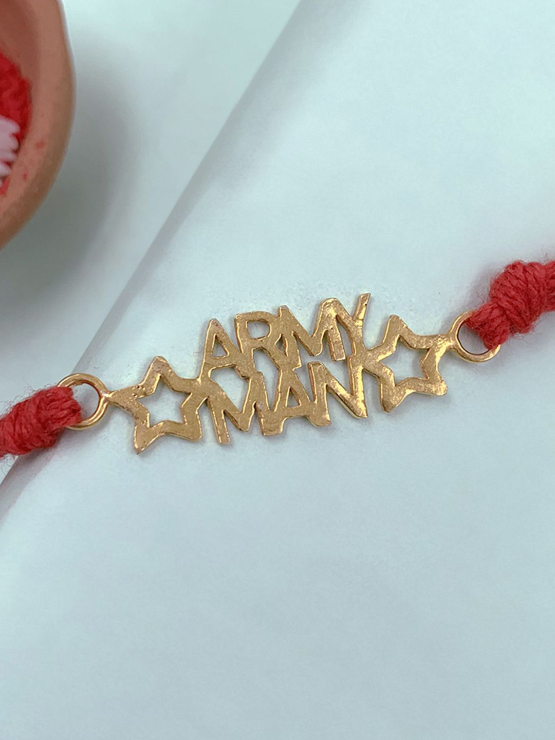 Unniyarcha 92.5 Sterling Silver Army Man Thread Rakhi