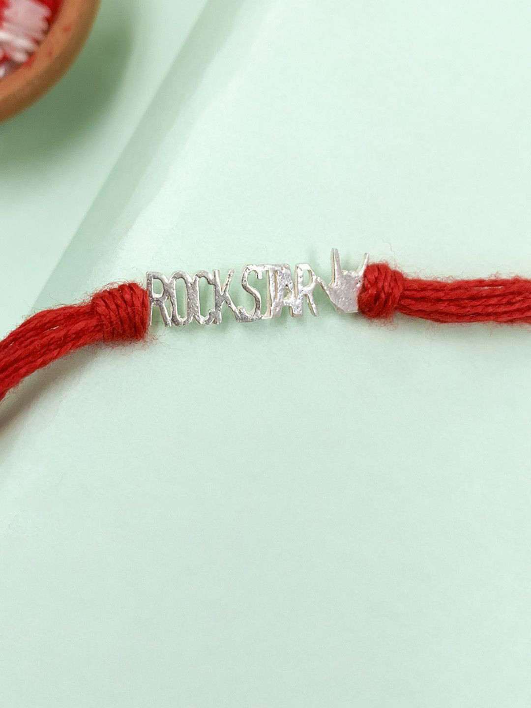 Unniyarcha Pure 92.5 Silver Rockstar Thread Rakhi