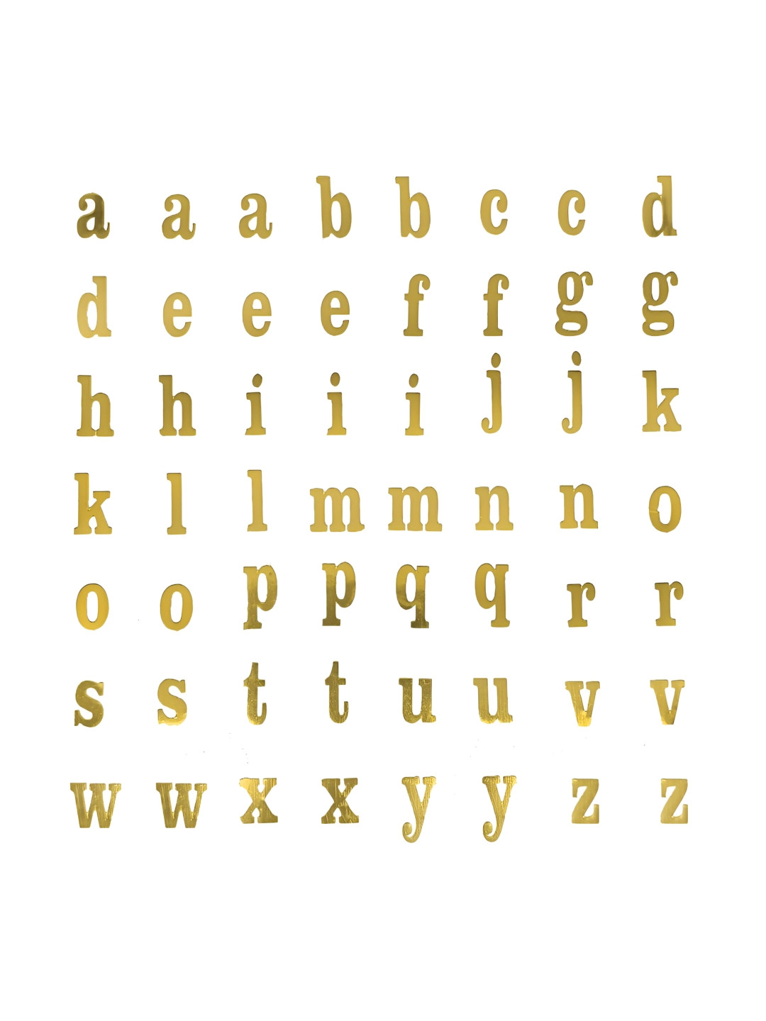 Comet Busters Gold Toned Printed Self-Adhesive Alphabet Wall Sticker