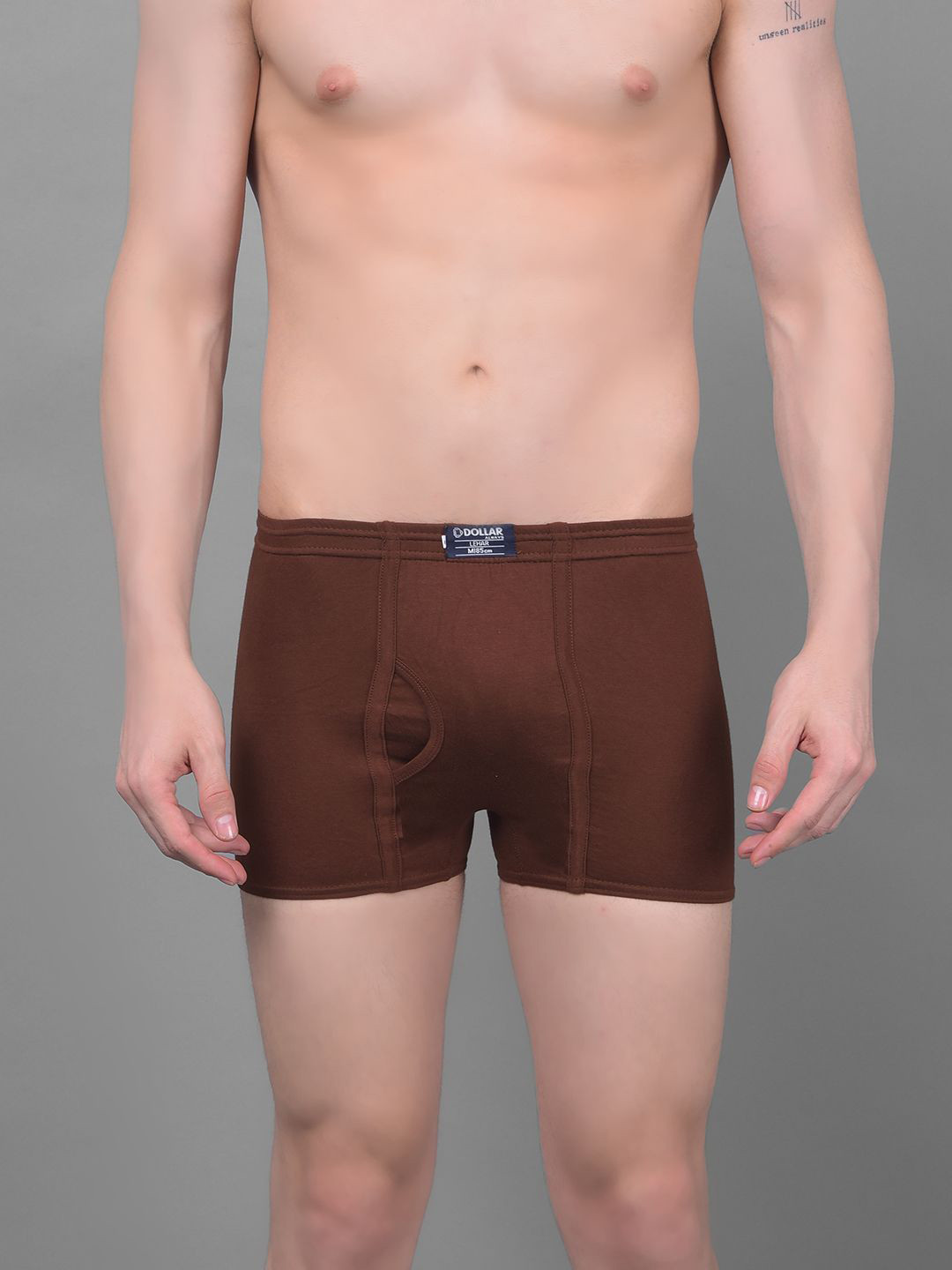 Dollar Lehar Mens Combed Cotton Trunk - Pack of 1 - Assorted