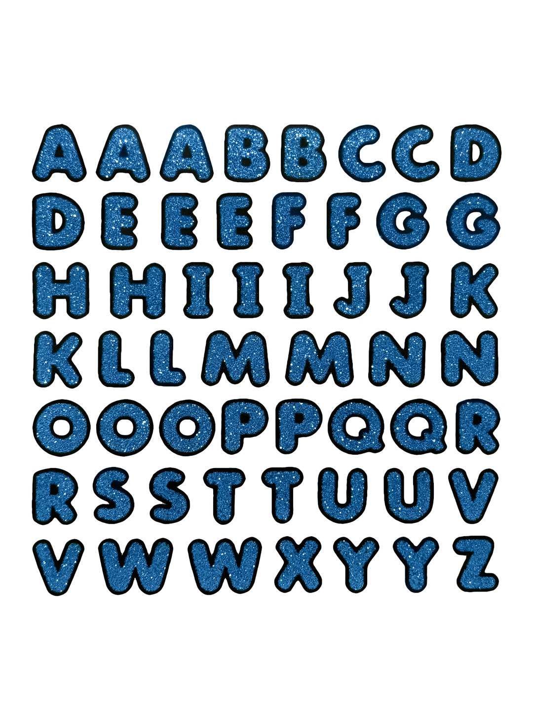 Comet Busters Blue Uppercase Alphabet Self-Adhesive Stickers