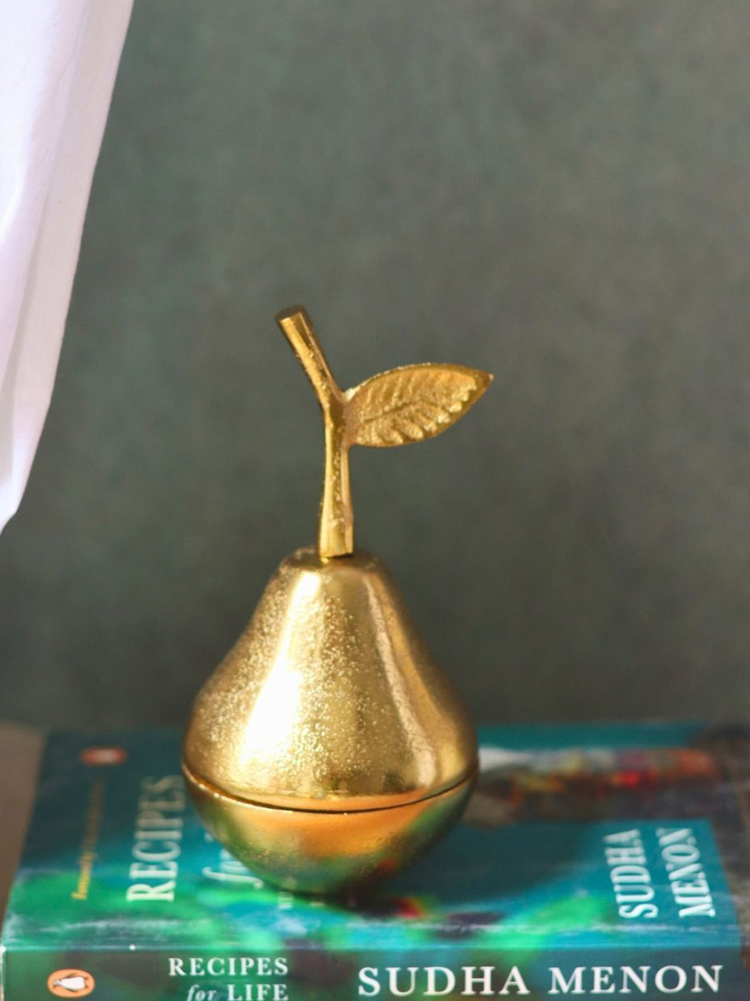 WEAVING HOMES Gold-Toned Floral Printed Metal Matte Cups Set of Cups and Mugs