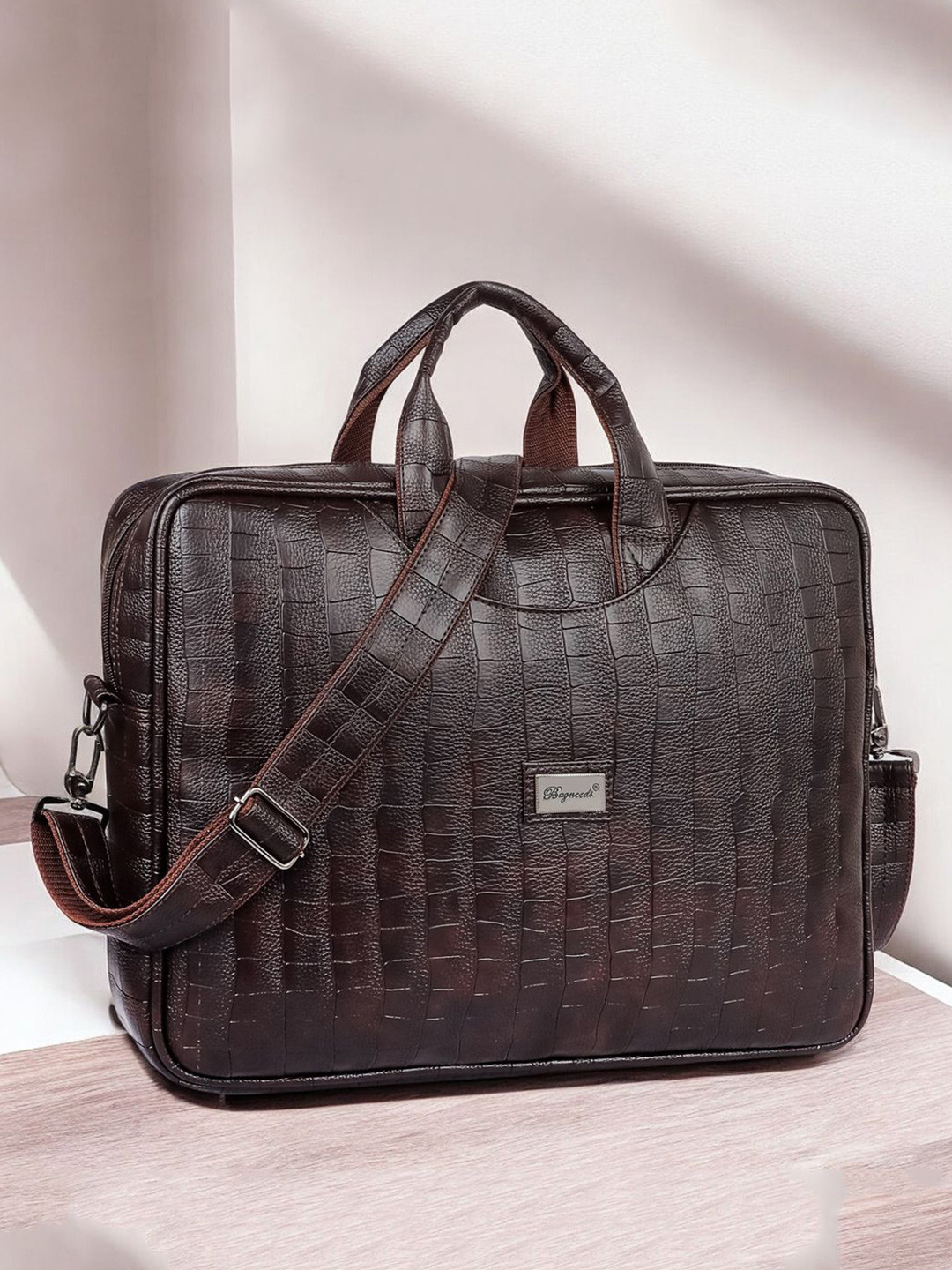 bagneeds Unisex Up To 16 Inch Textured Laptop Bag