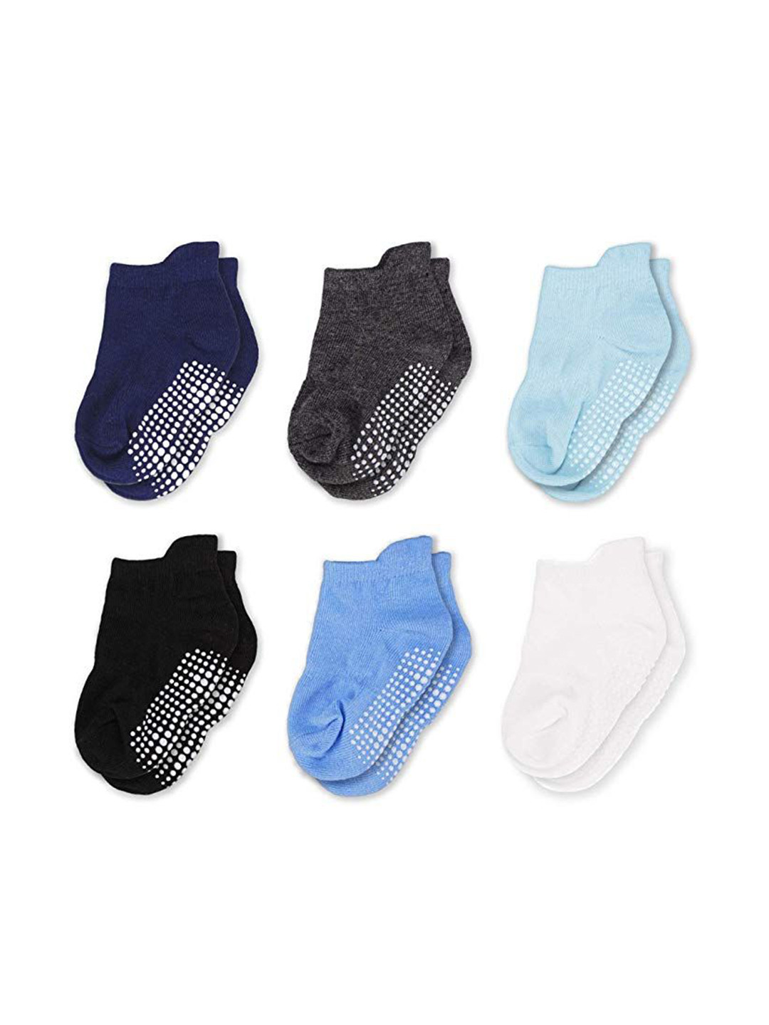AHC Baby Boys Pack Of 6 Pure Cotton Ankle-Length Socks