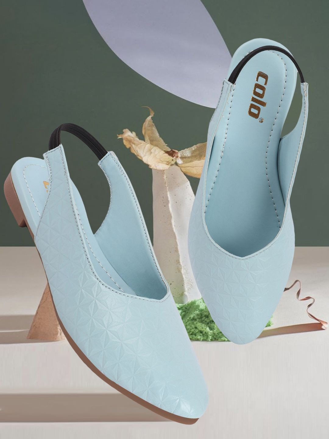 Colo Women Pointed Toe Slingback Flats