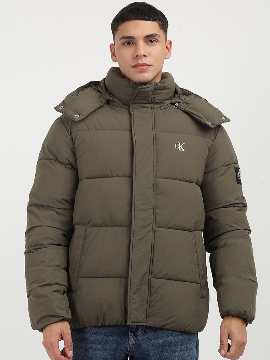 Calvin Klein Jeans Men Hooded Windcheater Puffer Jacket