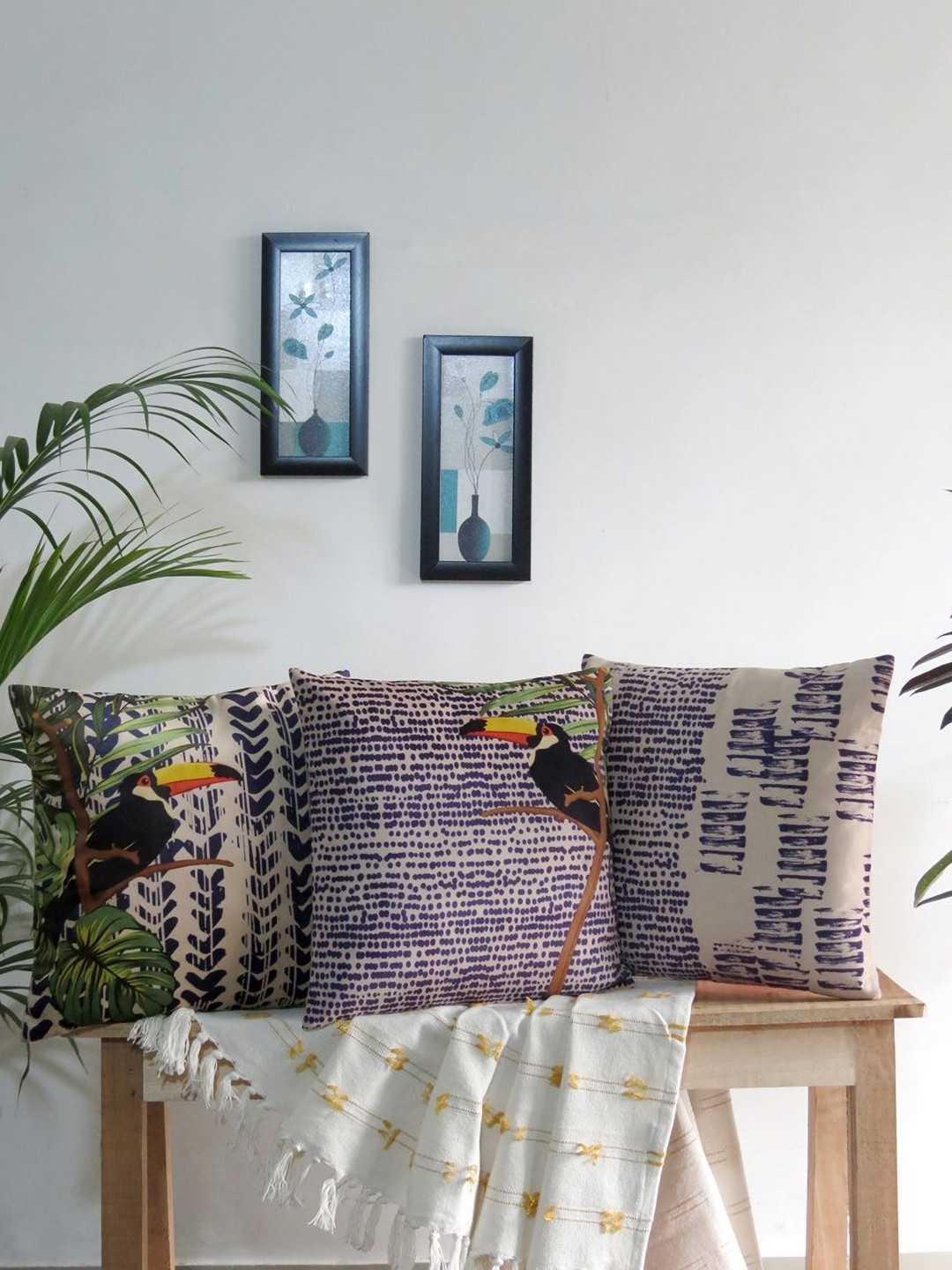 Mid July Home Tie Dye Graphic Velvet Durable 3 Pcs Cushion Covers - 15.7 x 15.7 In